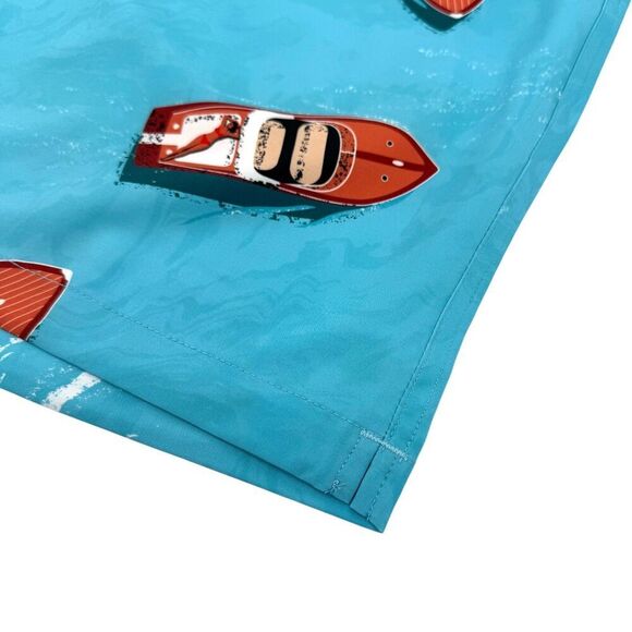 NWT RSVLTS Men's Lake Como Swim Trunks Hybrid Board Shorts Blue 3XL - Picture 4 of 11